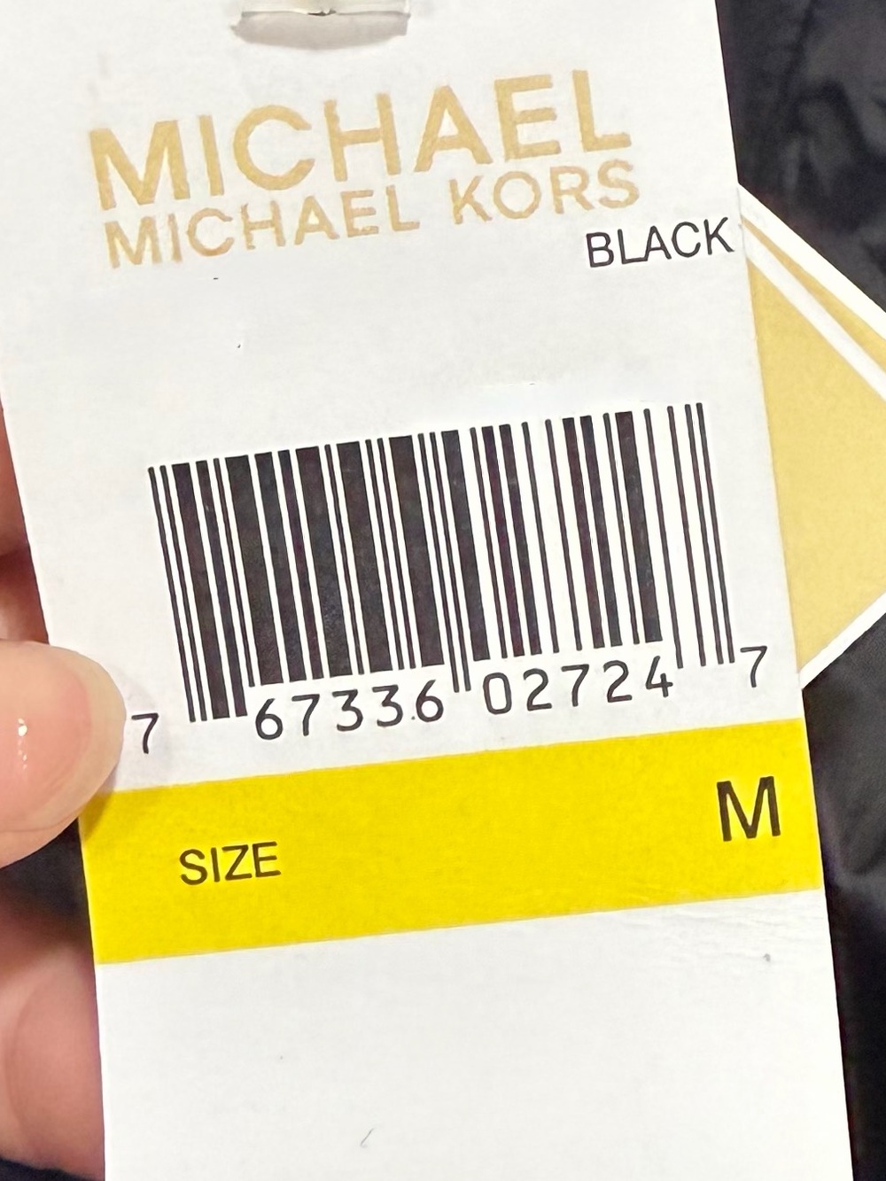 Michael Kors Black Quilted Men's Puffer Jacket with Gold Accents